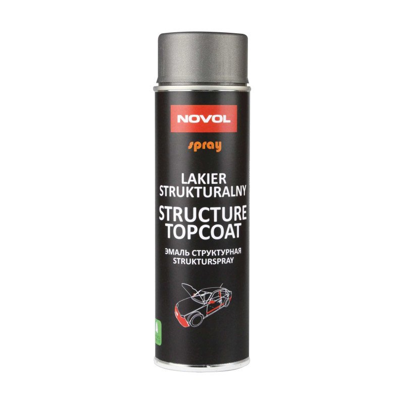 Lakier strukturalny Novol STRUCTURE TOPCOAT antracytowy 500ml spray